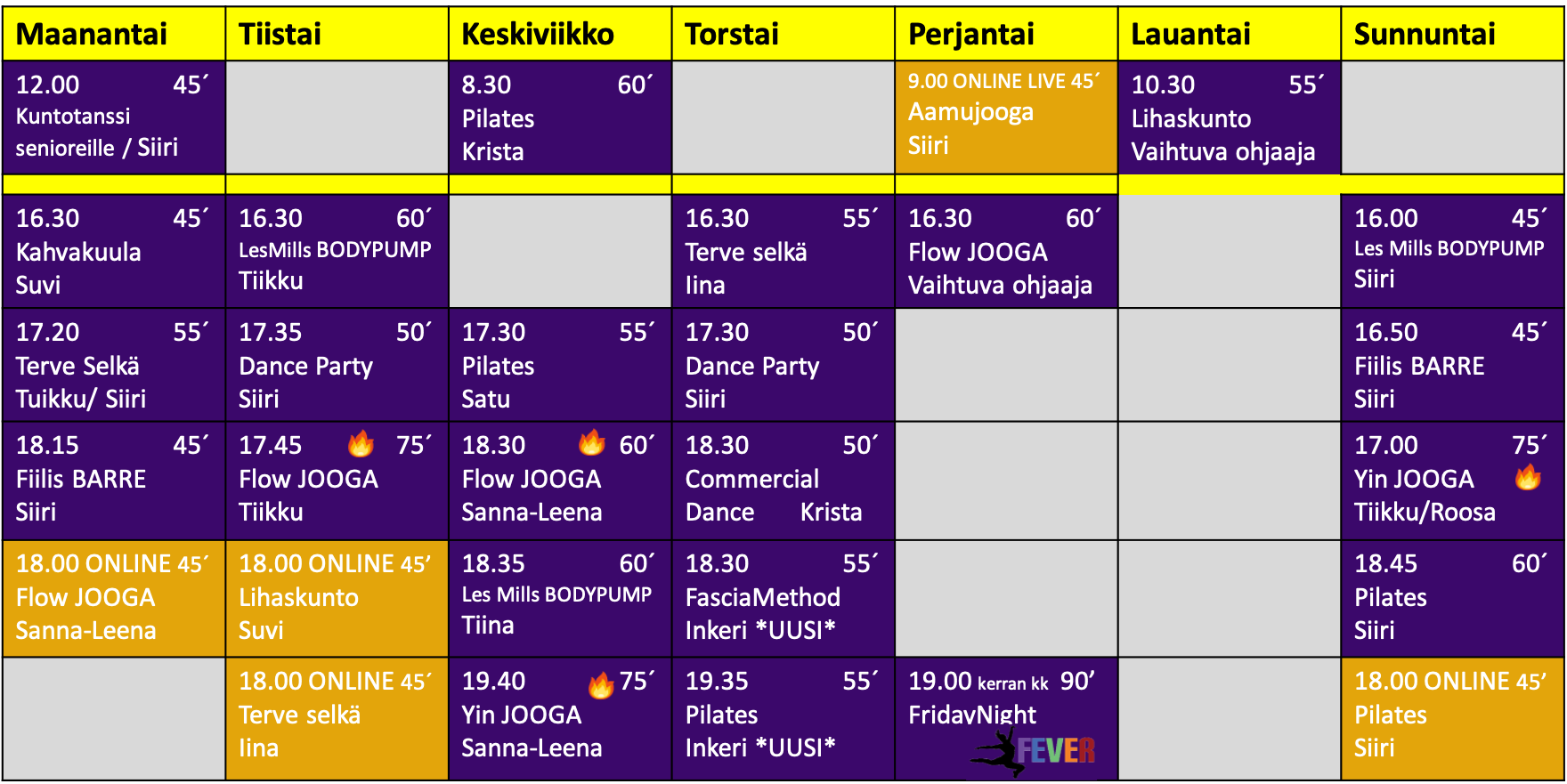 Kesän ryhmäliikunta